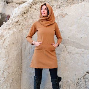Ewok Darjeeling Short Dress with Hood